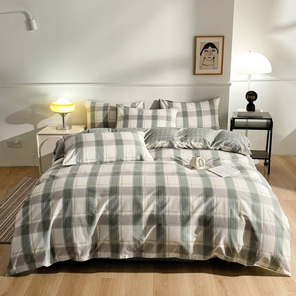 91家纺网 家纺一手货源 找家纺 （总）小懒猪 2024春夏新款北欧风13372全棉四件套