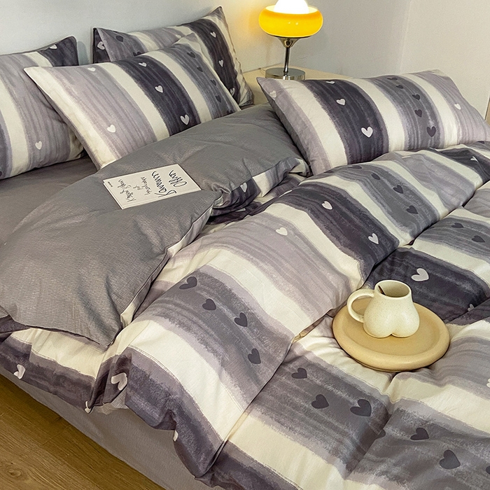 91家纺网 家纺一手货源 找家纺 小懒猪 2024春夏新款北欧风13372全棉四件套 梵克雅