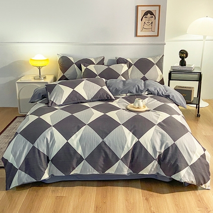 91家纺网 家纺一手货源 找家纺 （总）小懒猪 2024春夏新款北欧风13372全棉四件套