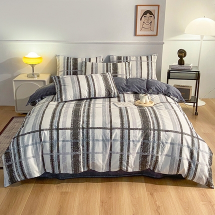 91家纺网 家纺一手货源 找家纺 （总）小懒猪 2024春夏新款北欧风13372全棉四件套