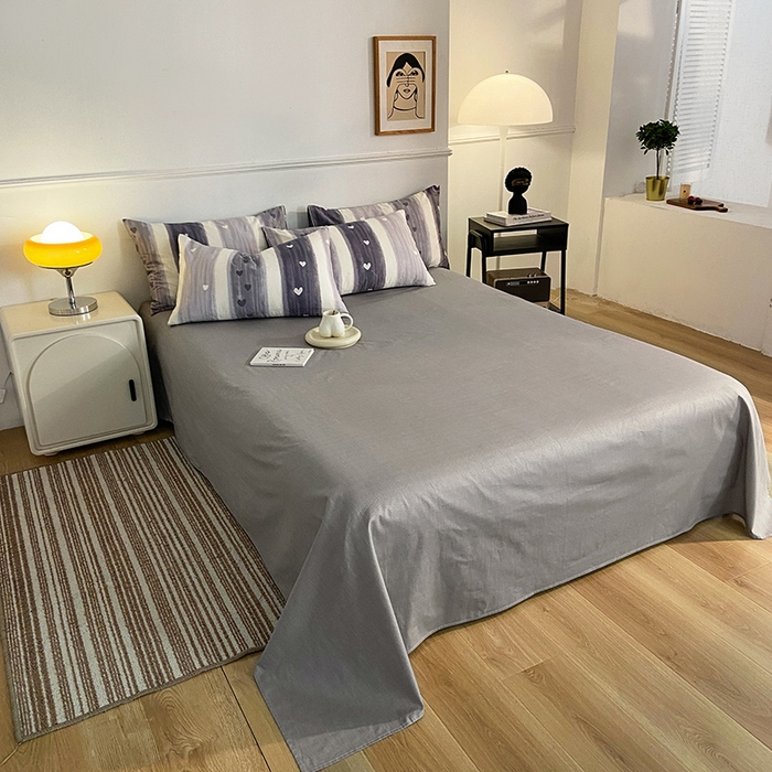 91家纺网 家纺一手货源 找家纺 小懒猪 2024春夏新款北欧风13372全棉四件套 梵克雅