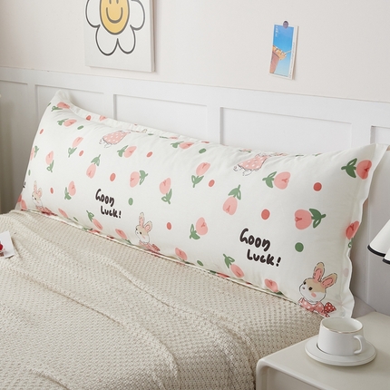 91家纺网 家纺一手货源 找家纺 （总）翎盈家纺 2024新款纯棉枕套小清新双人枕套全棉枕套