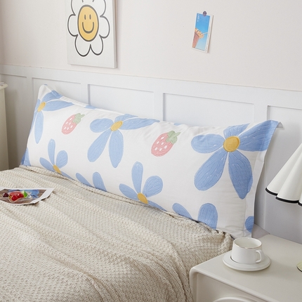 91家纺网 家纺一手货源 找家纺 （总）翎盈家纺 2024新款纯棉枕套小清新双人枕套全棉枕套