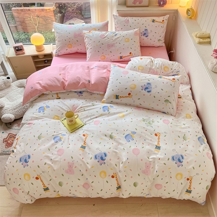 91家纺网 家纺一手货源 找家纺 （总）798家纺 2025春夏新品全棉13070印花四件套 摩伊-青春治愈系列