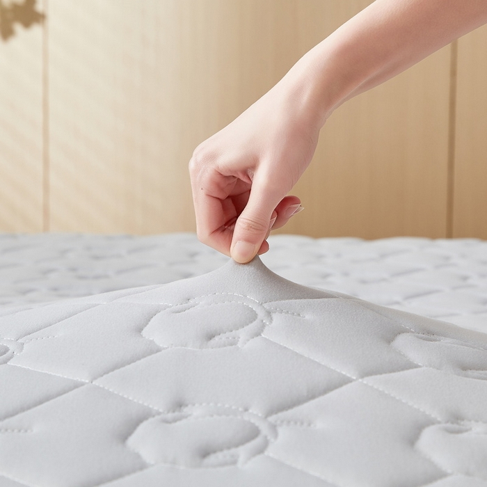 91家纺网 家纺一手货源 找家纺 祁恋婷家居 2024新款A类牛奶丝乳胶记忆棉床垫【床垫遮盖物】 新疆棉花典雅灰