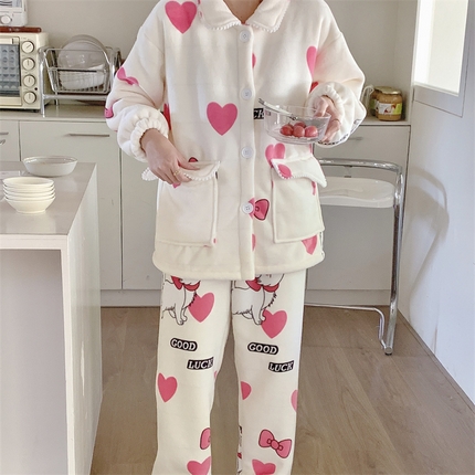 91家纺网 家纺一手货源 找家纺 （总）纽约生活 2024新款复合绒双层加厚款家居服