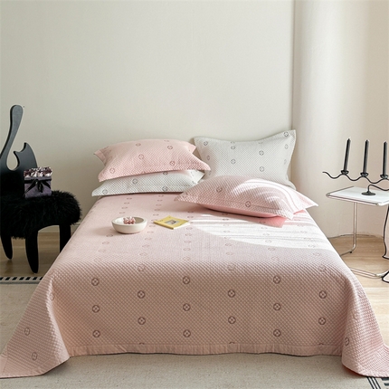 91家纺网 家纺一手货源 找家纺 （总）诗黛尔 2024新款全棉四叶草系列斜纹多功能床盖