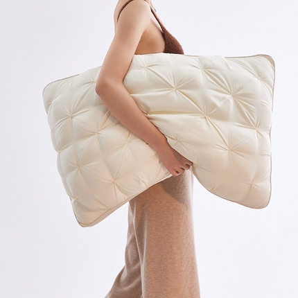 91家纺网 家纺一手货源 找家纺 （总）云熙枕业 2024秋冬新款德绒秋风美拉德超细羽丝爆爆枕