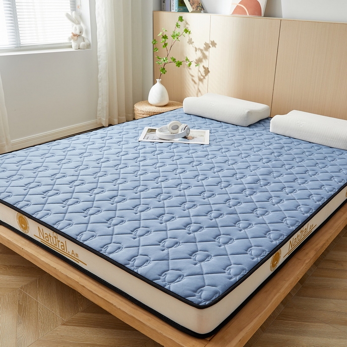 91家纺网 家纺一手货源 找家纺 祁恋婷家居 2024新款A类牛奶丝乳胶记忆棉床垫【床垫遮盖物】 新疆棉花魅海蓝