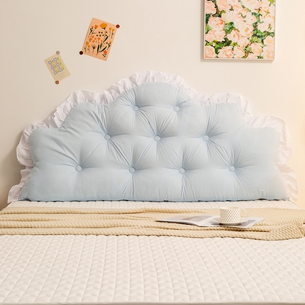 91家纺网 家纺一手货源 找家纺 碧尔家居 2025新款高颜值 米黄床头靠垫大靠背软包网红靠枕床上看书神器 温柔精灵