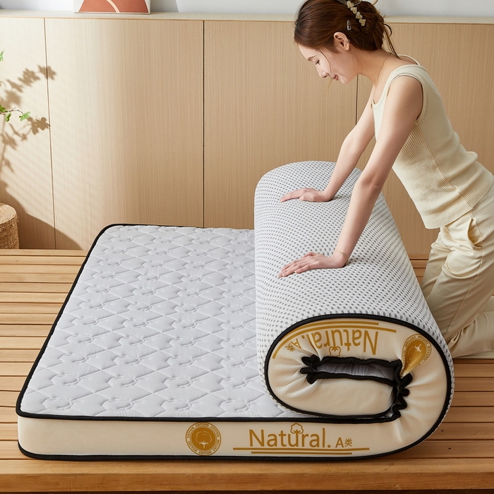 91家纺网 家纺一手货源 找家纺 祁恋婷家居 2024新款A类牛奶丝乳胶记忆棉床垫【床垫遮盖物】 新疆棉花典雅灰