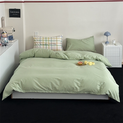 91家纺网 家纺一手货源 找家纺 （总）桃喜 2024新款水洗棉纯色混搭四件套系列