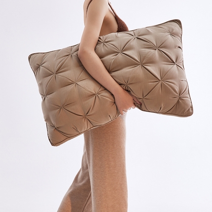 91家纺网 家纺一手货源 找家纺 （总）云熙枕业 2024秋冬新款德绒秋风美拉德超细羽丝爆爆枕