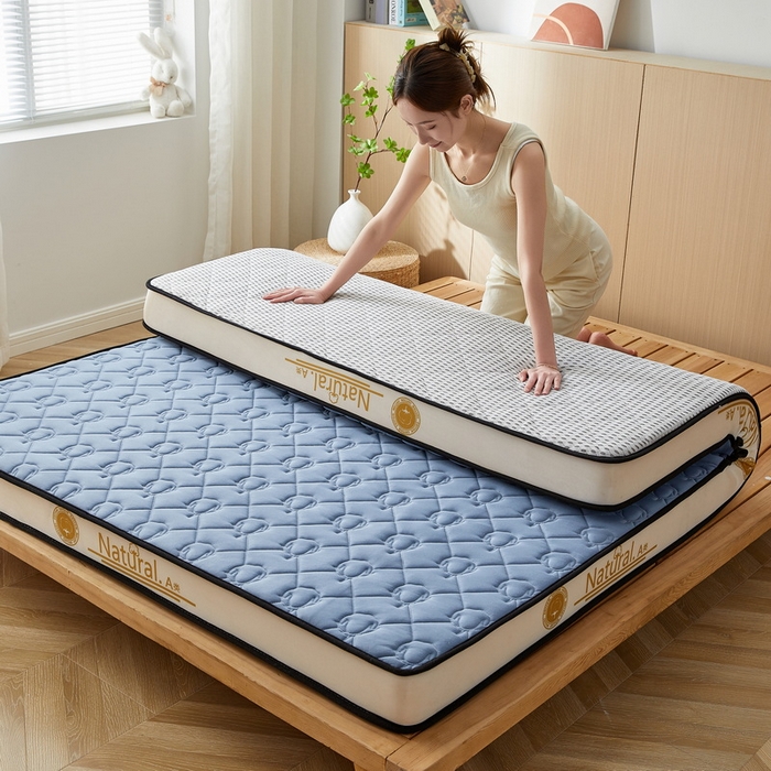 91家纺网 家纺一手货源 找家纺 祁恋婷家居 2024新款A类牛奶丝乳胶记忆棉床垫【床垫遮盖物】 新疆棉花魅海蓝