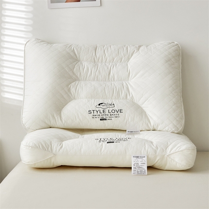 91家纺网 家纺一手货源 找家纺 （总）她喜爱枕芯枕头 2024新款A类全棉淳麻之道养护亲子枕芯 护颈枕