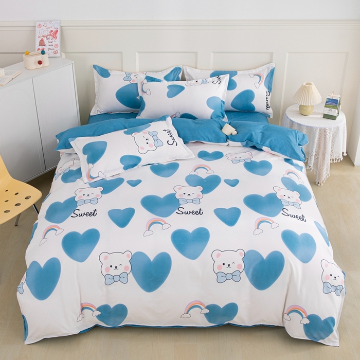 91家纺网 家纺一手货源 找家纺 慕克斯家纺 2024新款植物羊绒印花四件套 波列尼