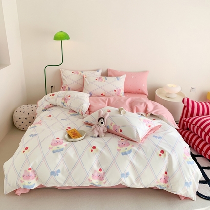 91家纺网 家纺一手货源 找家纺 （总）澳萝拉 2024新款全棉印花亲肤舒适四件套