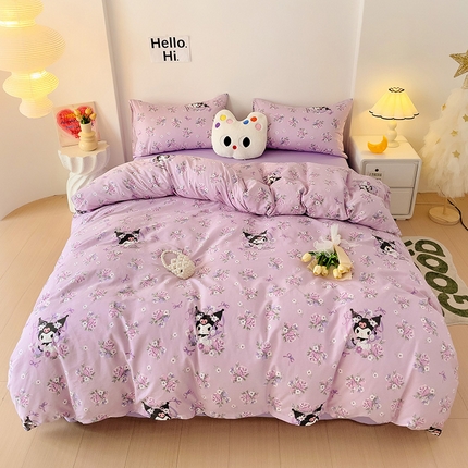 91家纺网 家纺一手货源 找家纺 （总）珺柔家纺 2024新款13070全棉三丽鸥系列四件套