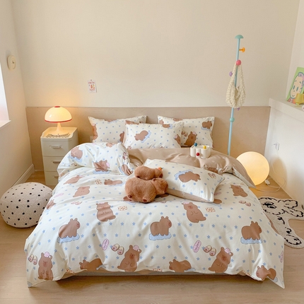 91家纺网 家纺一手货源 找家纺 （总）澳萝拉 2024新款全棉印花亲肤舒适四件套