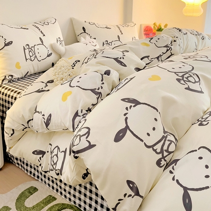 珺柔家纺 2024新款13070全棉三丽鸥系列四件套 恰恰狗