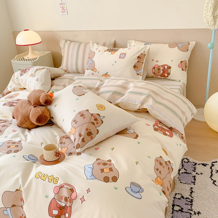 91家纺网 家纺一手货源 找家纺 （总）澳萝拉 2024新款全棉印花亲肤舒适四件套