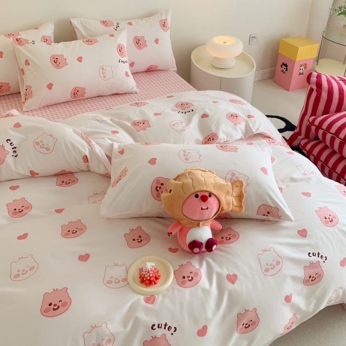 91家纺网 家纺一手货源 找家纺 澳萝拉 2024新款全棉印花亲肤舒适四件套 小海狸