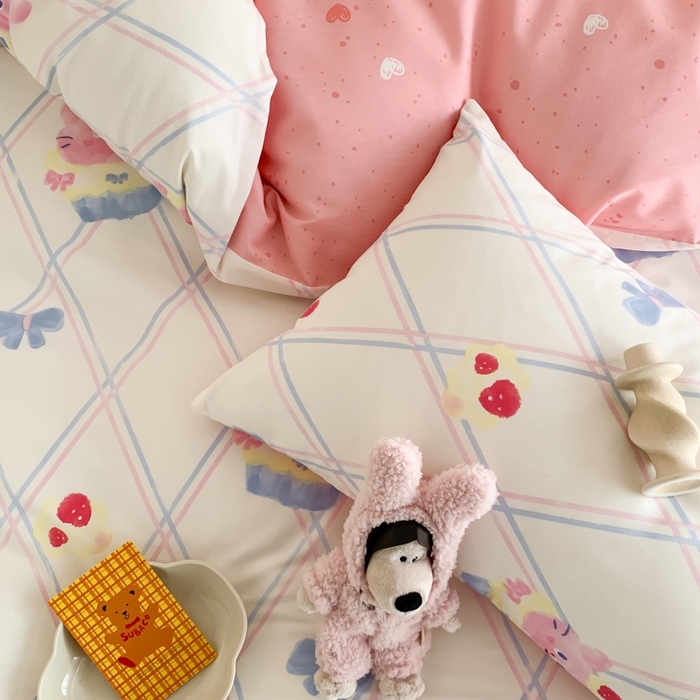 91家纺网 家纺一手货源 找家纺 澳萝拉 2024新款全棉印花亲肤舒适四件套 元气猫咪