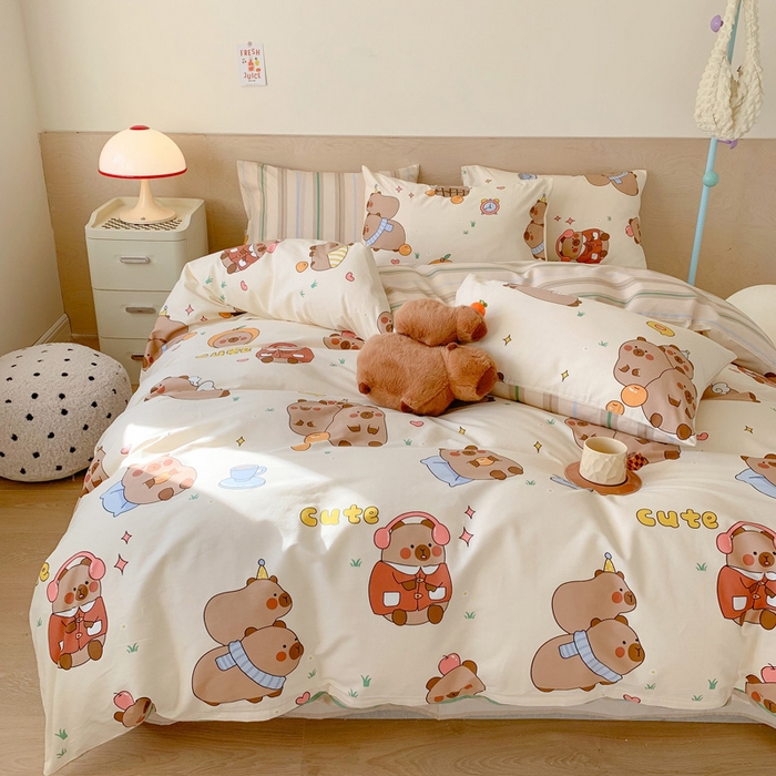 91家纺网 家纺一手货源 找家纺 （总）澳萝拉 2024新款全棉印花亲肤舒适四件套