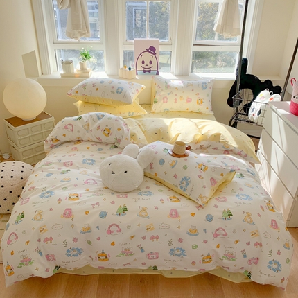 澳萝拉 2024新款全棉印花亲肤舒适四件套 甜心派对