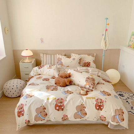 91家纺网 家纺一手货源 找家纺 （总）澳萝拉 2024新款全棉印花亲肤舒适四件套