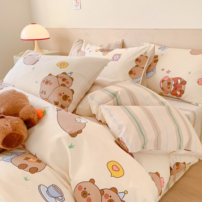 91家纺网 家纺一手货源 找家纺 （总）澳萝拉 2024新款全棉印花亲肤舒适四件套