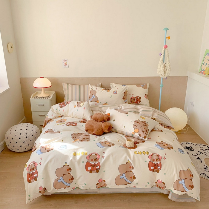 91家纺网 家纺一手货源 找家纺 （总）澳萝拉 2024新款全棉印花亲肤舒适四件套