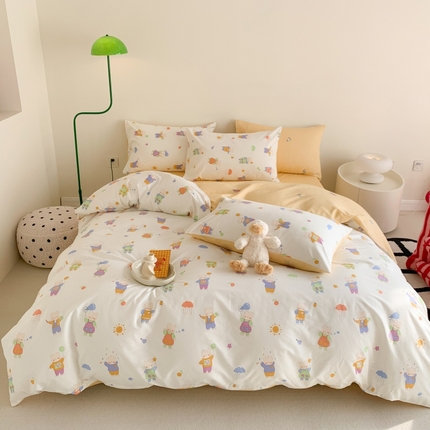 91家纺网 家纺一手货源 找家纺 （总）澳萝拉 2024新款全棉印花亲肤舒适四件套