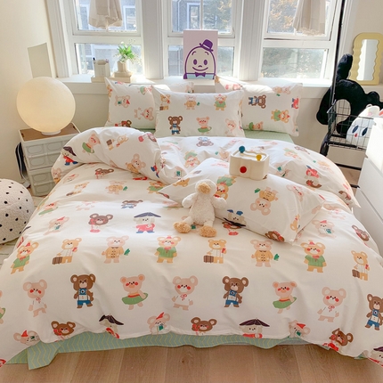 91家纺网 家纺一手货源 找家纺 （总）澳萝拉 2024新款全棉印花亲肤舒适四件套