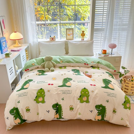 91家纺网 家纺一手货源 找家纺 （总）清雅福 2024新款全棉13372小清新活性印花单被套