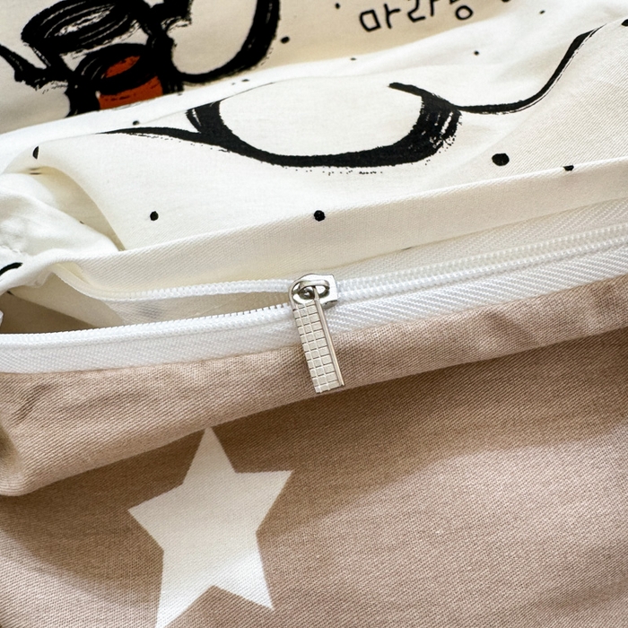 91家纺网 家纺一手货源 找家纺 清雅福 2024新款全棉13372小清新活性印花单被套 面包坊