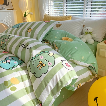 91家纺网 家纺一手货源 找家纺 （总）拾物记 2024新款A类喷气全棉12868卡通印花单品被套-第一批