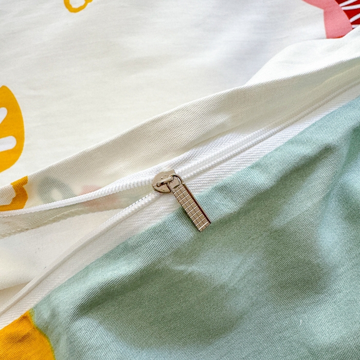 91家纺网 家纺一手货源 找家纺 清雅福 2024新款全棉13372小清新活性印花单被套 恐龙世界