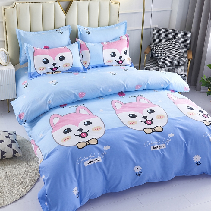 91家纺网 家纺一手货源 找家纺 2025加厚生态棉磨毛四件套高克重植物羊绒四件套大量现货 笑哈哈