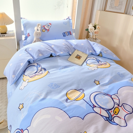 91家纺网 家纺一手货源 找家纺 （总）拾物记  2024新款A类喷气全棉12868卡通印花学生三件套-第一批