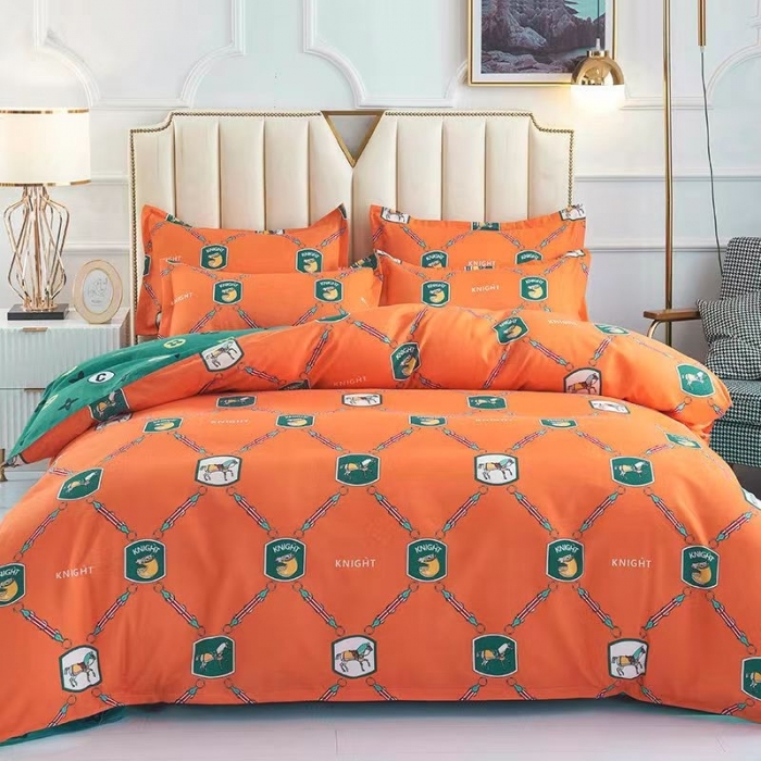 91家纺网 家纺一手货源 找家纺 2025加厚生态棉磨毛四件套高克重植物羊绒四件套大量现货 爱马仕