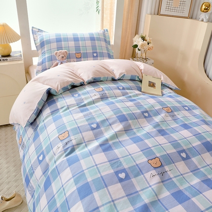 91家纺网 家纺一手货源 找家纺 （总）拾物记  2024新款A类喷气全棉12868卡通印花学生三件套-第一批