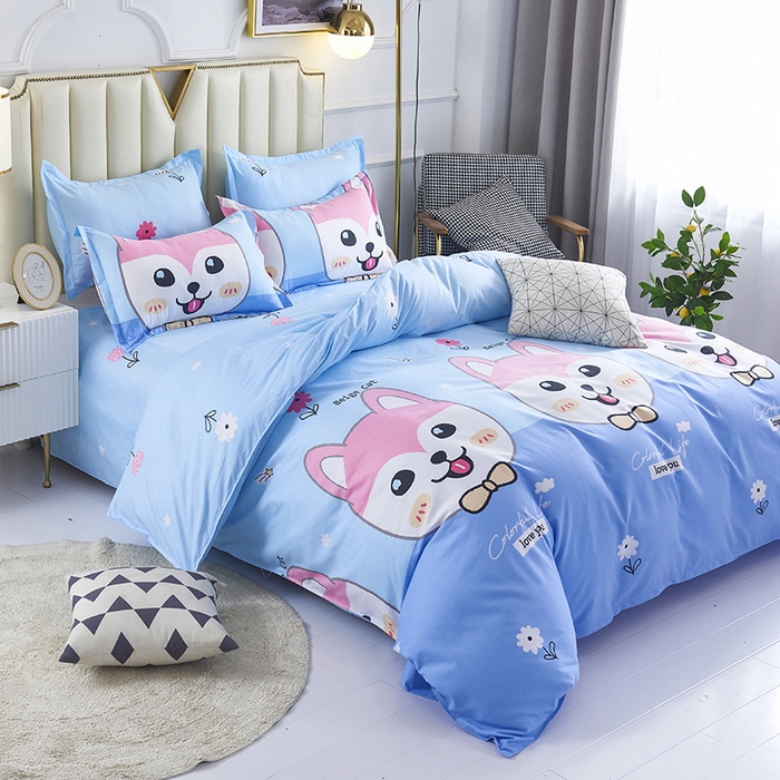 91家纺网 家纺一手货源 找家纺 2025加厚生态棉磨毛四件套高克重植物羊绒四件套大量现货 笑哈哈