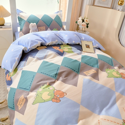 91家纺网 家纺一手货源 找家纺 （总）拾物记  2024新款A类喷气全棉12868卡通印花学生三件套-第一批