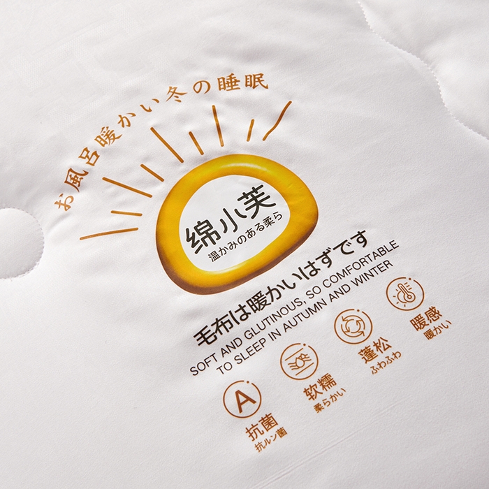 91家纺网 家纺一手货源 找家纺 丽卡家纺  2023新款绵小芙蚕绒棉暖绒子母被 白