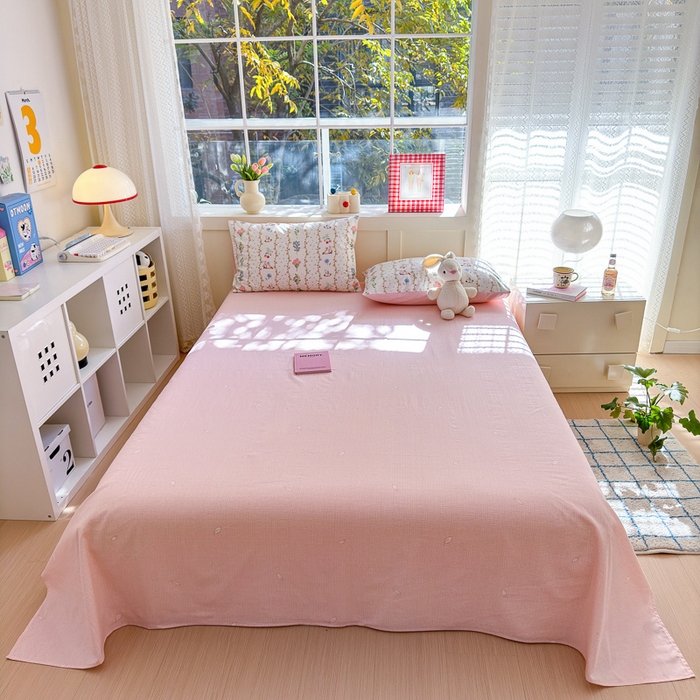 91家纺网 家纺一手货源 找家纺 清雅福 2024新款全棉13372小清新活性印花四件套 枝间梦