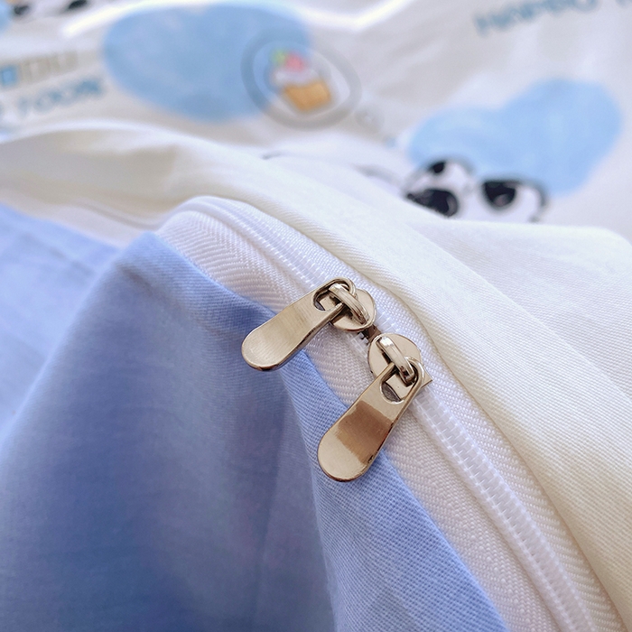 91家纺网 家纺一手货源 找家纺 拾物记 2024新款A类喷气全棉12868卡通印花四件套 班尼狗0