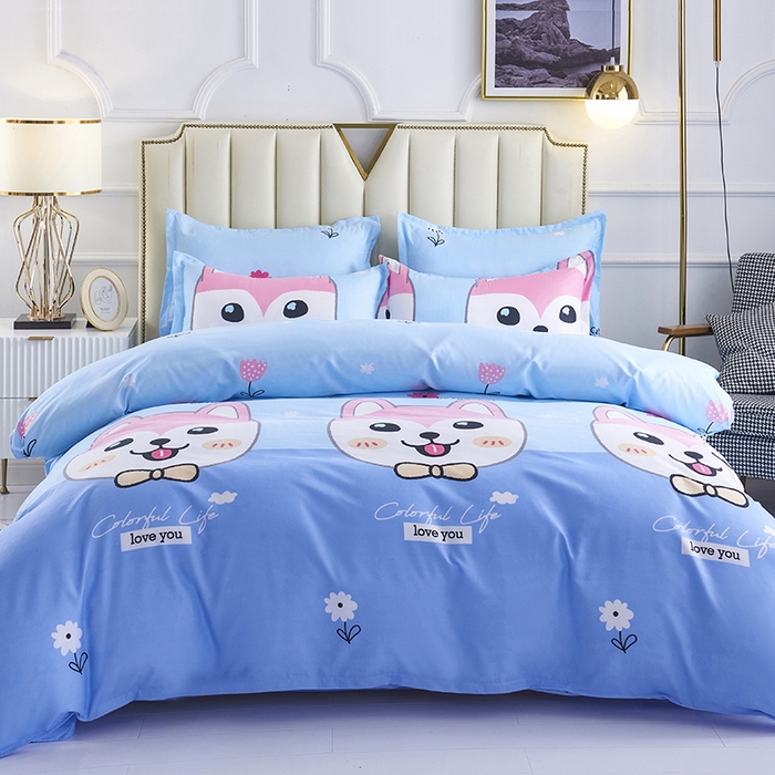 91家纺网 家纺一手货源 找家纺 2025加厚生态棉磨毛四件套高克重植物羊绒四件套大量现货 笑哈哈