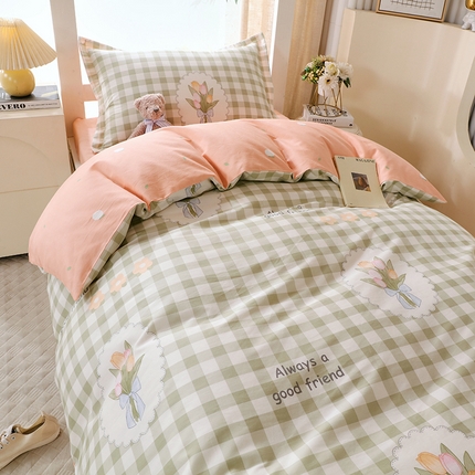 91家纺网 家纺一手货源 找家纺 （总）拾物记  2024新款A类喷气全棉12868卡通印花学生三件套-第一批