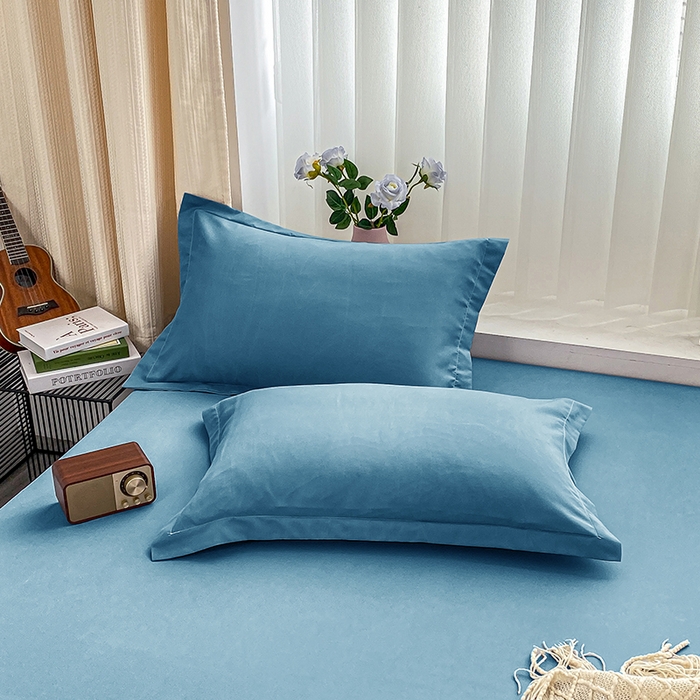 91家纺网 家纺一手货源 找家纺 恬澳家纺 2024新款外贸跨境电商亚马逊速卖通单床笠三件套欧美尺寸多多跨境平台TEMU SHEIN 深海蓝